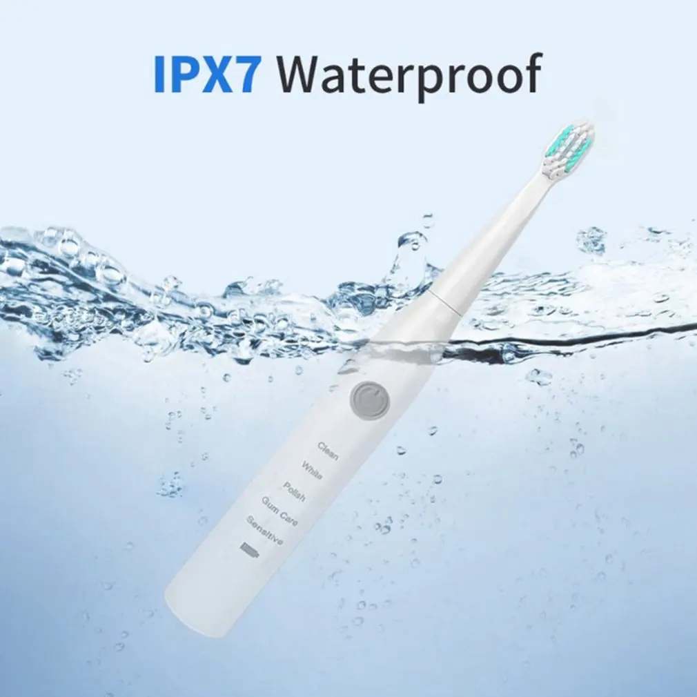 

Перезаряжаемая 5-скоростная Регулируемая звуковая Водонепроницаемая электрическая зубная щетка акустическая вибрация пять функций