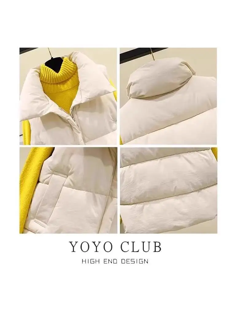 Брендовая скидка больших размеров пуховый жилет с воротником-стойкой и