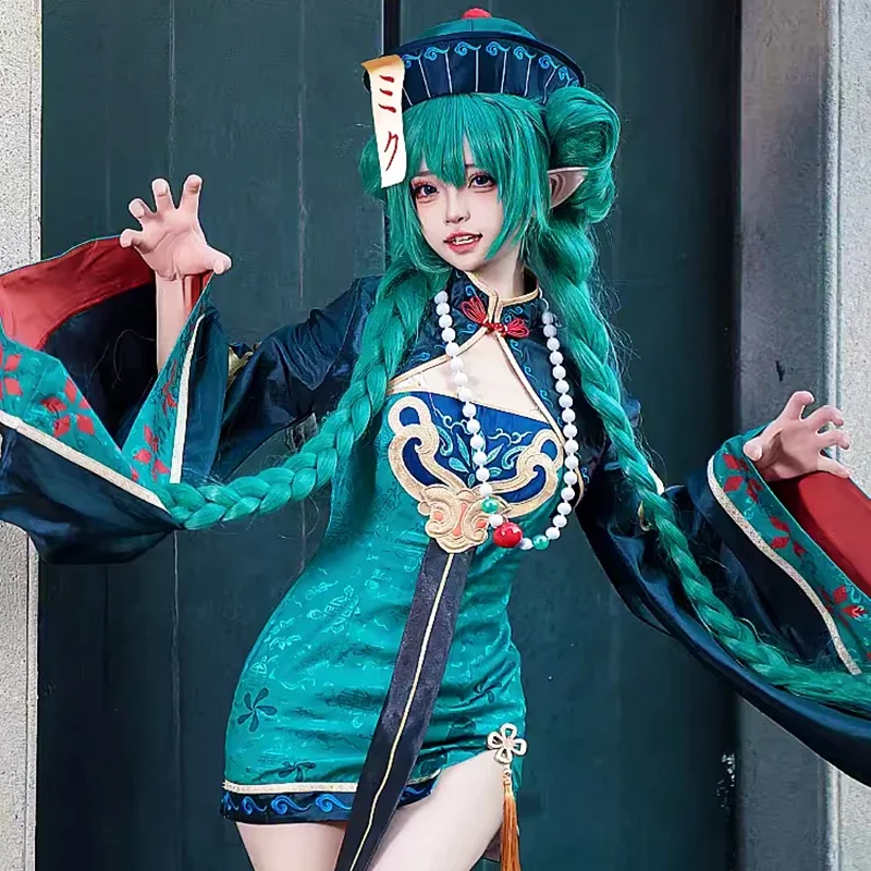 Аниме Мику костюм для косплея зомби Маленький Дьявол Лолита платье вампир