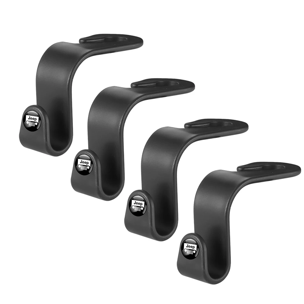 

2/4 шт., вешалка для хранения подголовника автомобильного сиденья, крючок для заднего сиденья, держатель-органайзер для автомобильного сиденья для Jeep Renegade Wrangler jk Compass Grand