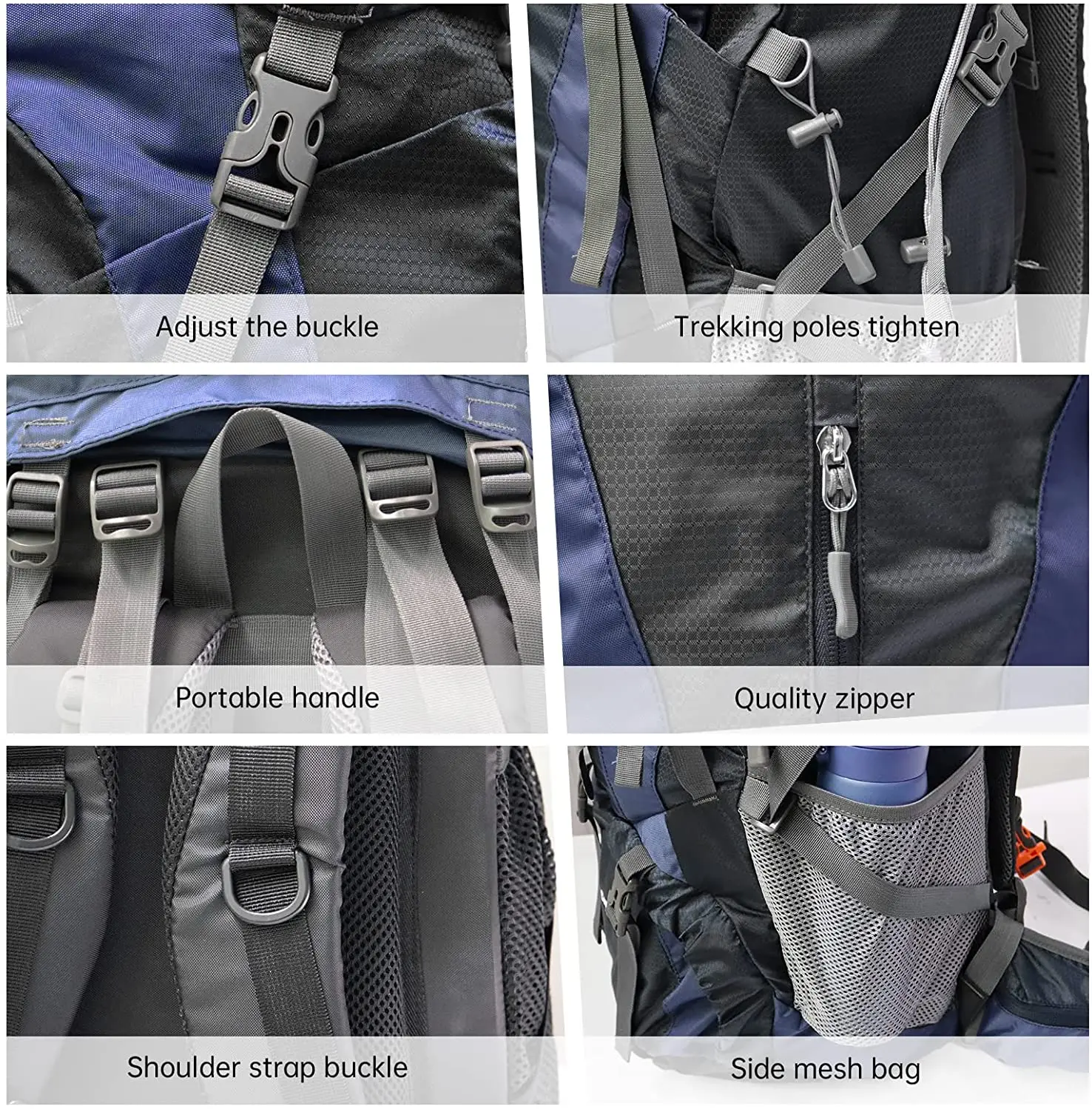 Hiking Backpack for Men and Women 70L Waterproof Lightweight Camping Daypack with Rain Cover for Outdoor Travel Mountaineering