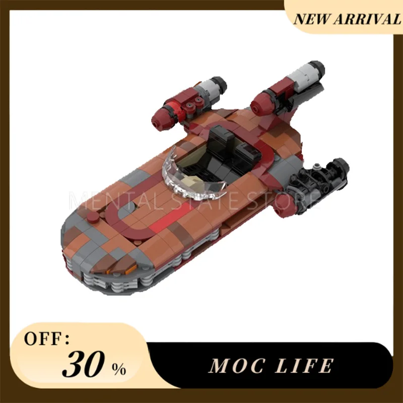 НОВЫЕ 377 шт. индивидуальные MOC X-34 Landspeeder строительные блоки технологические