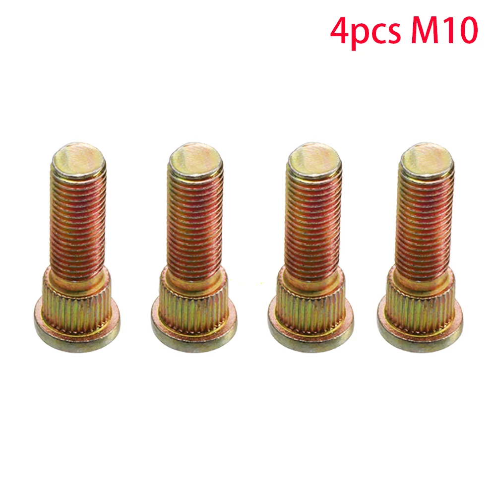 

4 шт. M10x1,25 10,9 стальные шлицевые шпильки колеса, сверхмощные винты обода ступицы, универсальная замена для ATV UTV Go Kart Buggy Quad