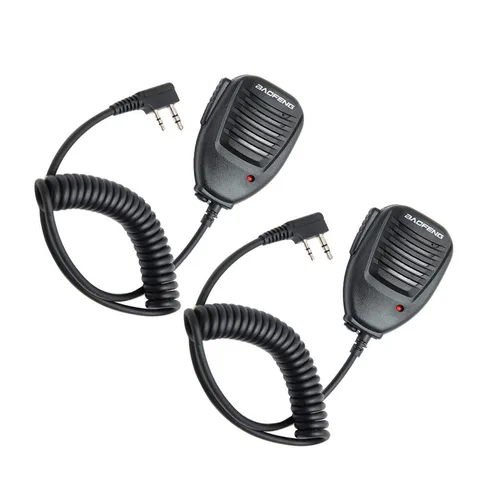RISENKE-Speaker Mic,UV5R,UV-5R Plus,UV-82,BF-888S, для радиостанции Baofeng, рации, портативного PTT, плеча, водонепроницаемого, 2 шт.