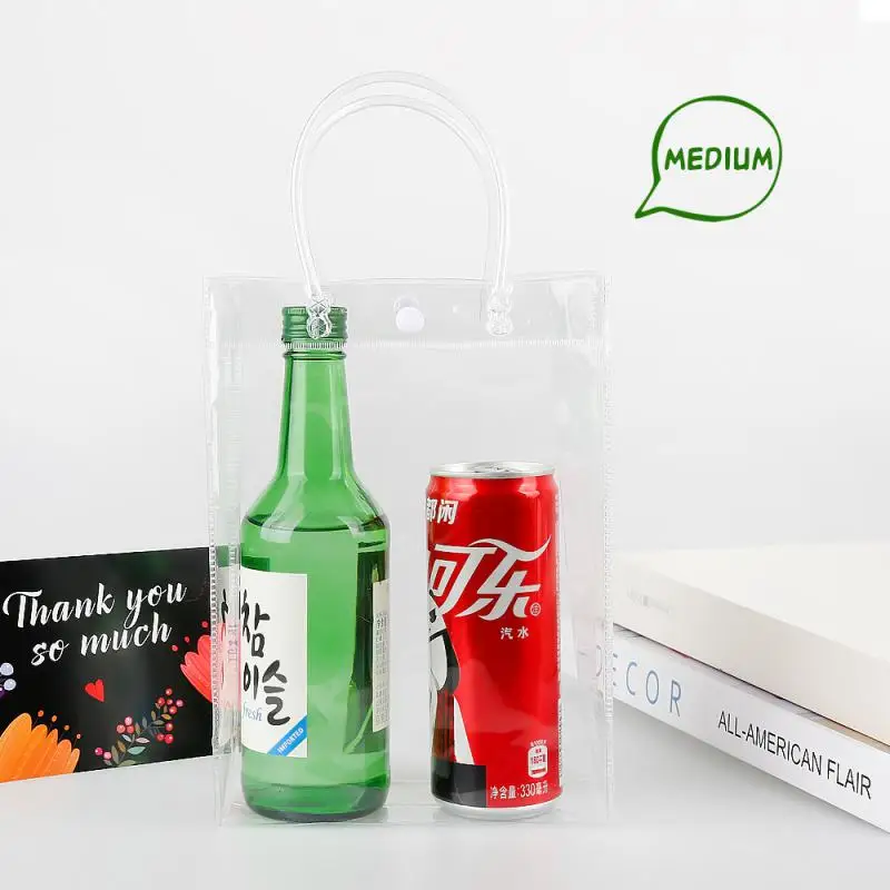 Прозрачные пластиковые подарочные пакеты с ручкой Прозрачный подарочный пакет