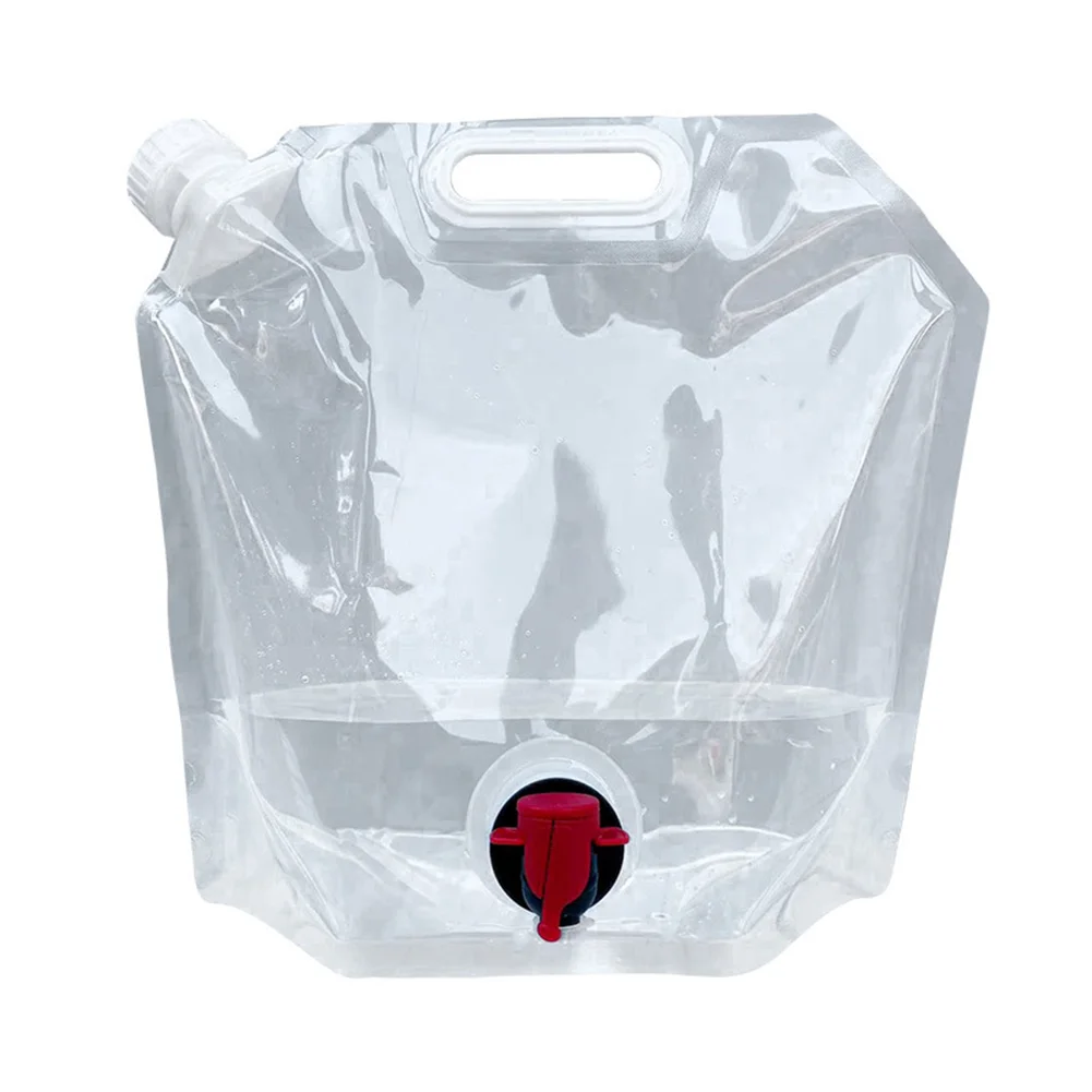 

Water Storage Folding Water Bag With Valve Folding Water Bag Camping Plastic Soft Water Storage Bucket 10L 10L 1pc Clear Folding