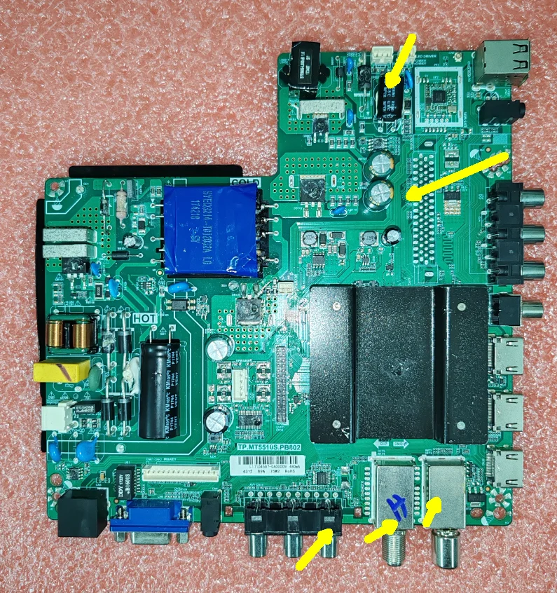 TP.MT5510S.PB802 материнская плата для Wi-Fi сетевого ТВ с различными интерфейсами для проверки реальных фотографий (art.: 3920bdc2a563a) - 3920bdc2a563a