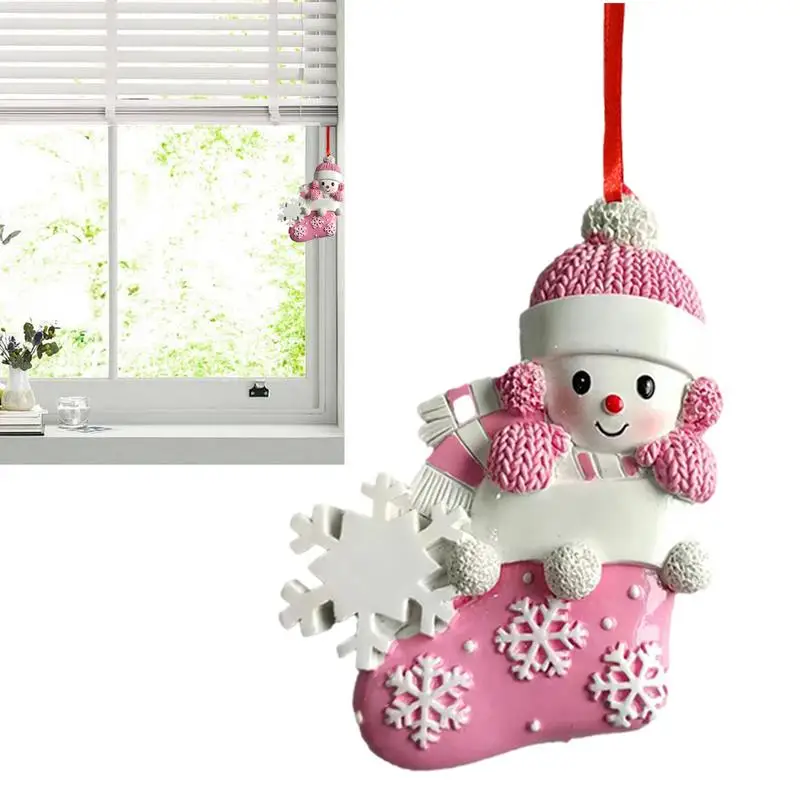 Рождественские елочные украшения в виде снеговика ботинки подвеска из смолы с