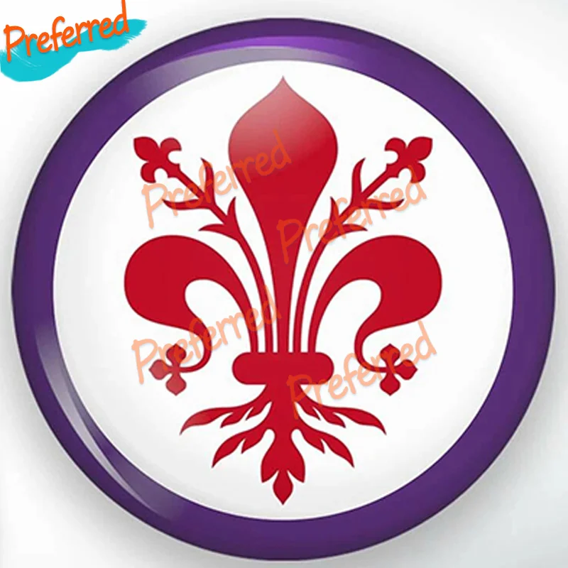 Фото 3x 3D гелевые наклейки-стикеры Bollino Targa Firenze Giglio Calcio Fiorentina Viola Provincia - настраиваемые в любом размере №2