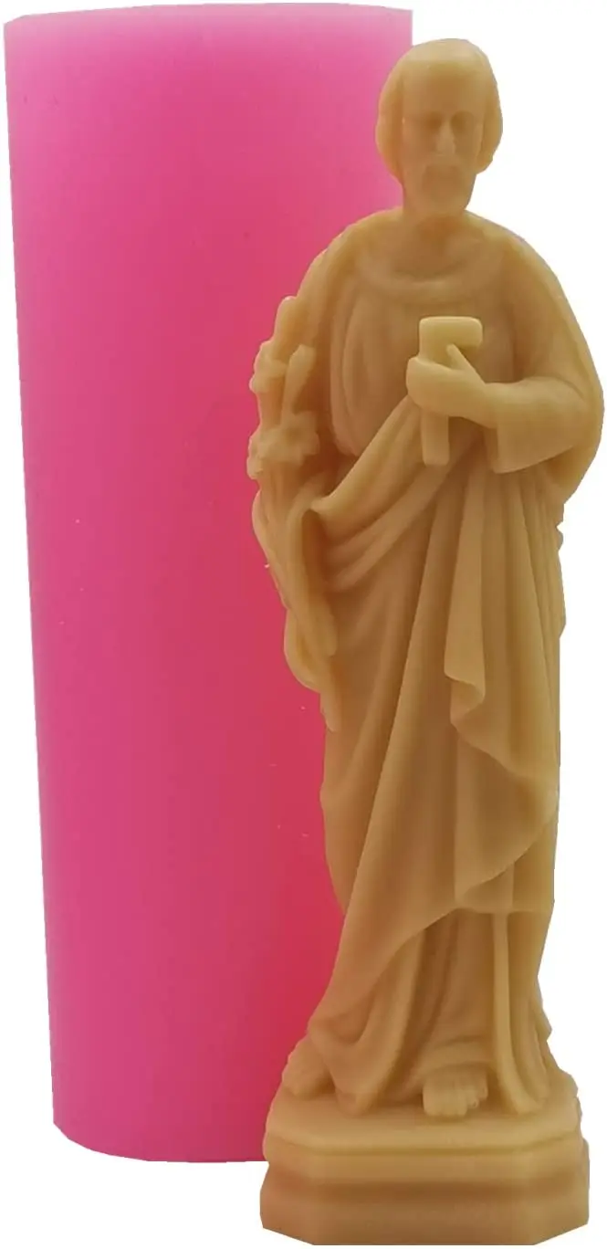 

3D Jesus Sculpture Candle Technology Silicone Mold DIY Aromatherapy Plaster Mold Resin Drop Glue Cement Process Mold