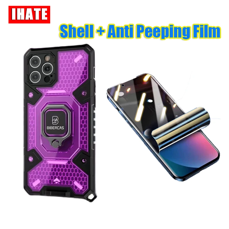 

Case For IPhone13 Mini Pro Max Heat Dissipation Magnetic Absorption Hard Lanyard Transparent Full Bend Anti Splash Hydrogel Film