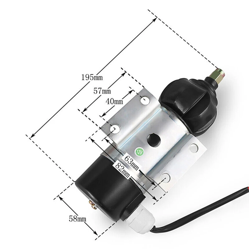 12V Stop Solenoid Fit For Volvo Penta TAMD60A TAMD60B TAMD60C 872826 1827650 Replacement Parts Accessories