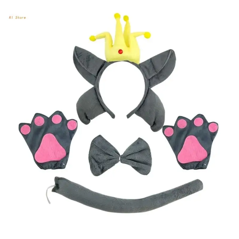 

1/3/4/5 детский маскарадный костюм с животными аксессуар Wolnie косплей костюм на Хэллоуин