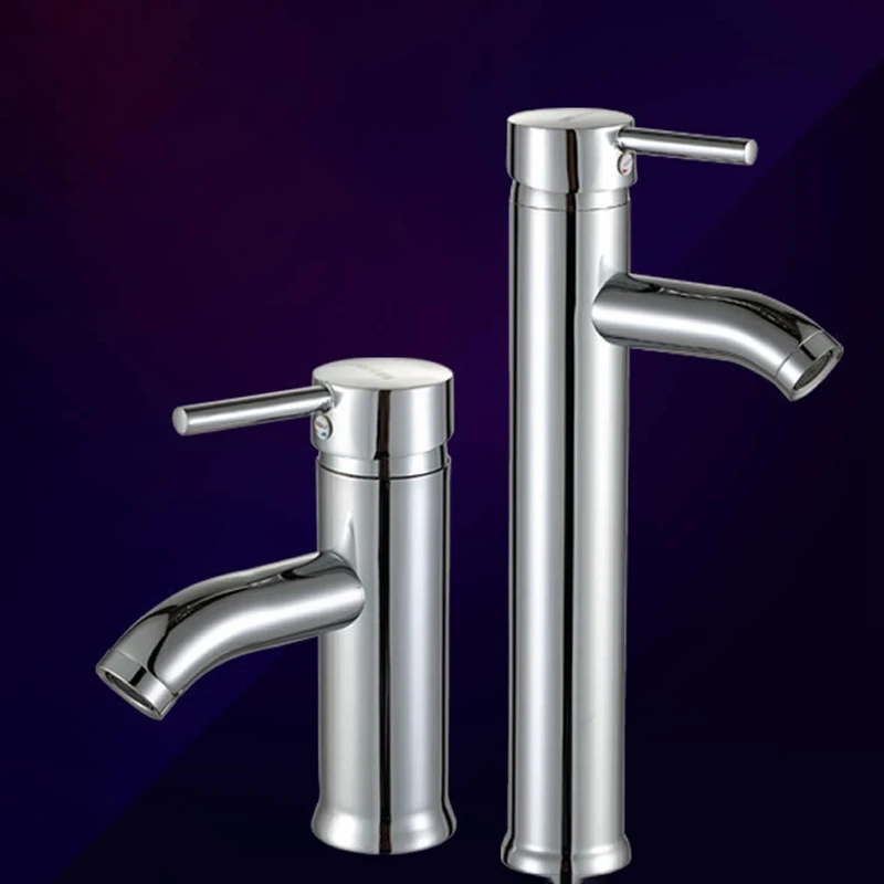 

Stainless Steel Basin Faucet Bathroom Faucet Deck Mounted Sink Hot Cold Mixer Tap Single Hole Faucets For Bathroom