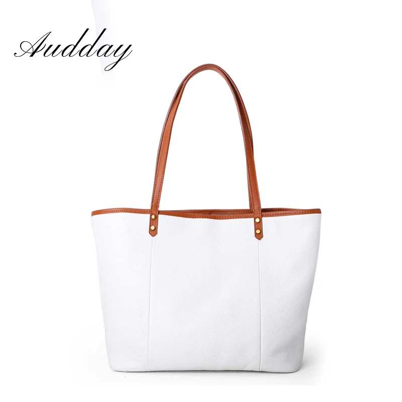 2023 Soft Cowhide Tote Handbag for Women Genuine Leather Large Capacity Shoulder Bag Female Multifunction Travel Shopping Bag