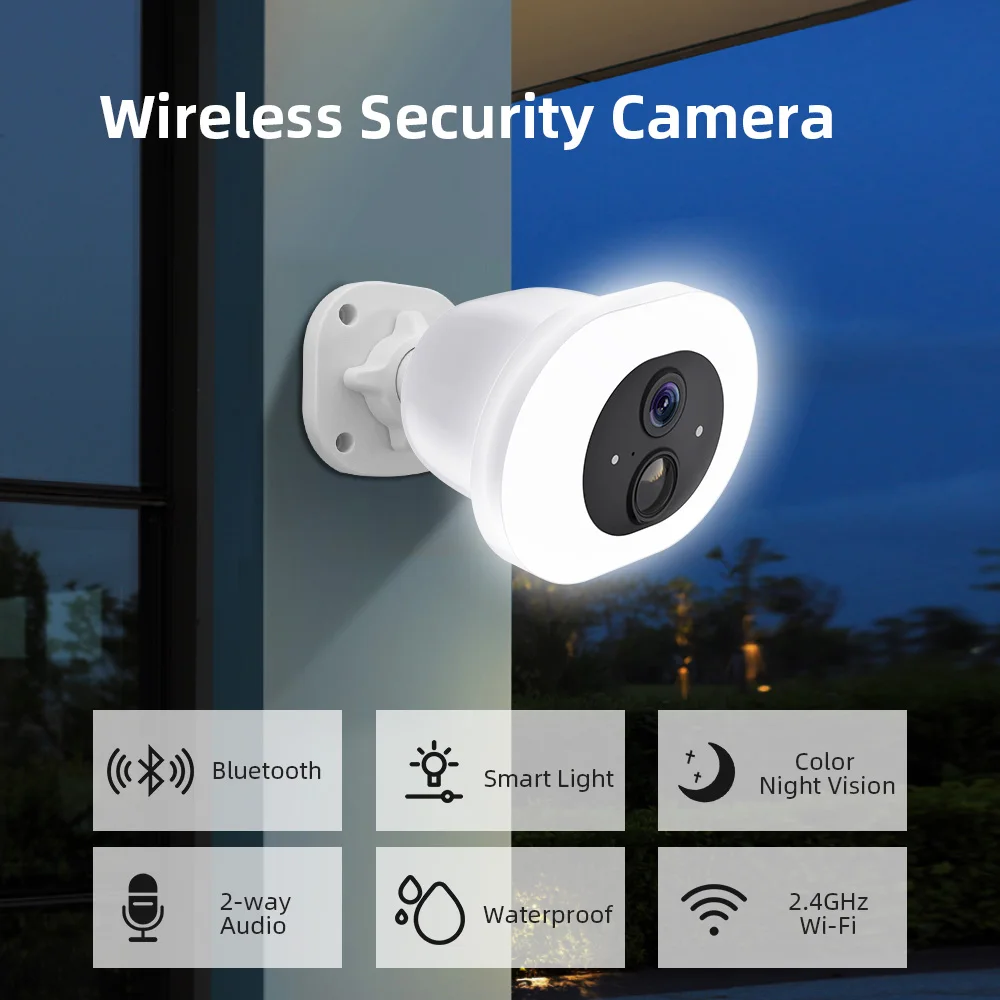 Floodlight Siren Alarm Wireless Ip Camera Ai Detect