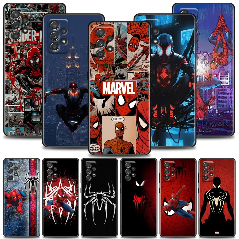 

The Avengers Marvel Spiderman Funda Case for Samsung A73 A53 A33 A23 A52 A72 A22 A32 A12 A42 A71 A51 A91 A41 A31 A21S 4G 5G Case