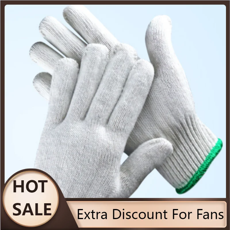 

1 пара, дышащие перчатки из хлопчатобумажной пряжи