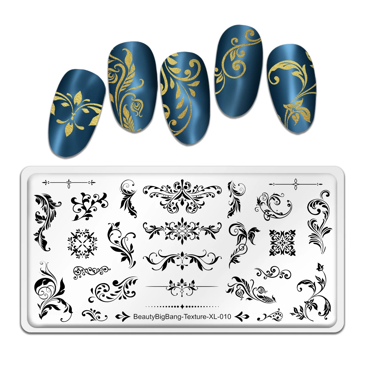 

Трафареты BeautyBigBang из нержавеющей стали для стемпинга ногтей Бабочка Феникс, цветок, Лиана шаблон для дизайна ногтей
