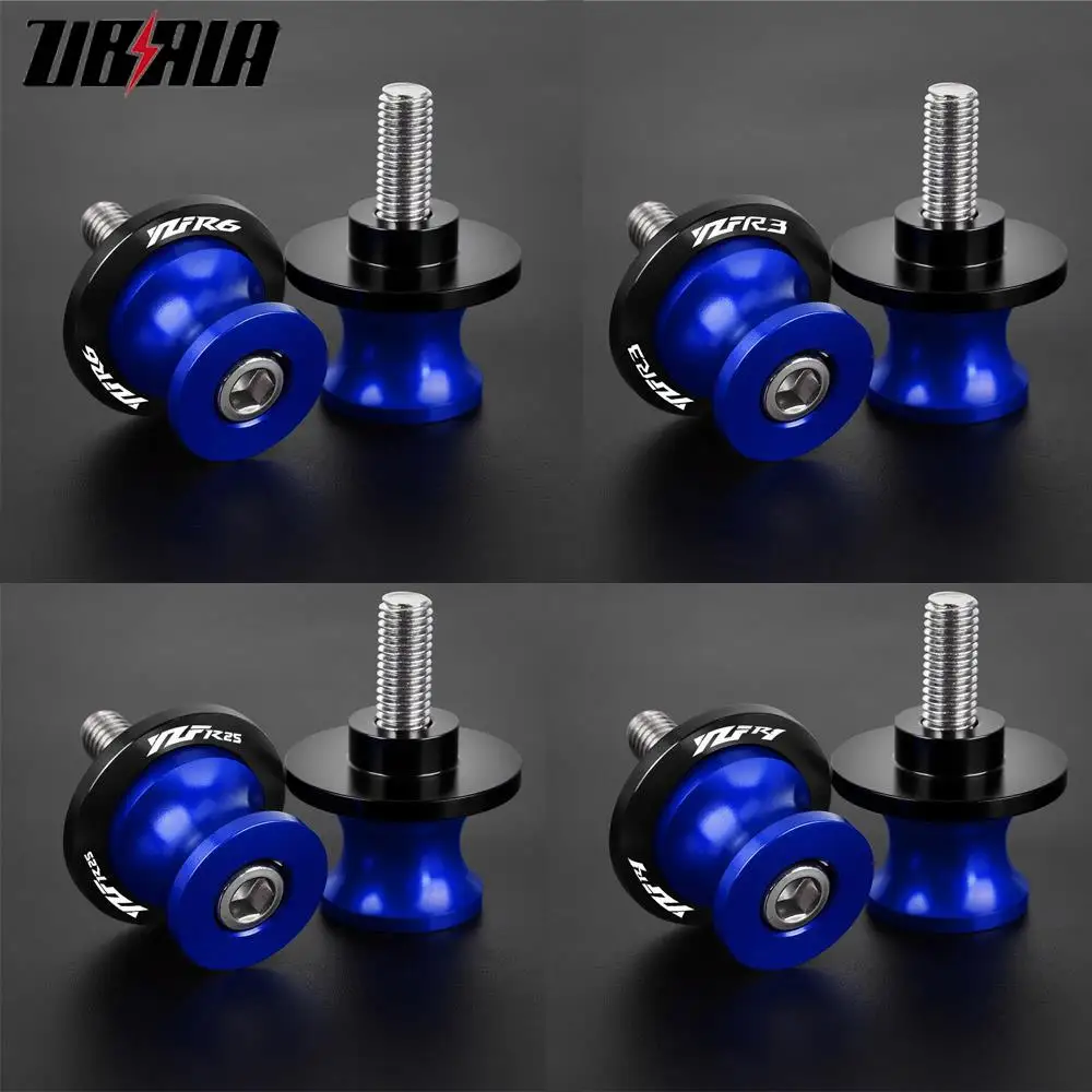 

For YAMAHA YZFR1 YZFR3 YZFR6 YZFR6S YZFR7 YZFR15 YZFR25 YZFR125 Motorcycle Accessories 6MM Swingarm Spools Stand Screws Slider