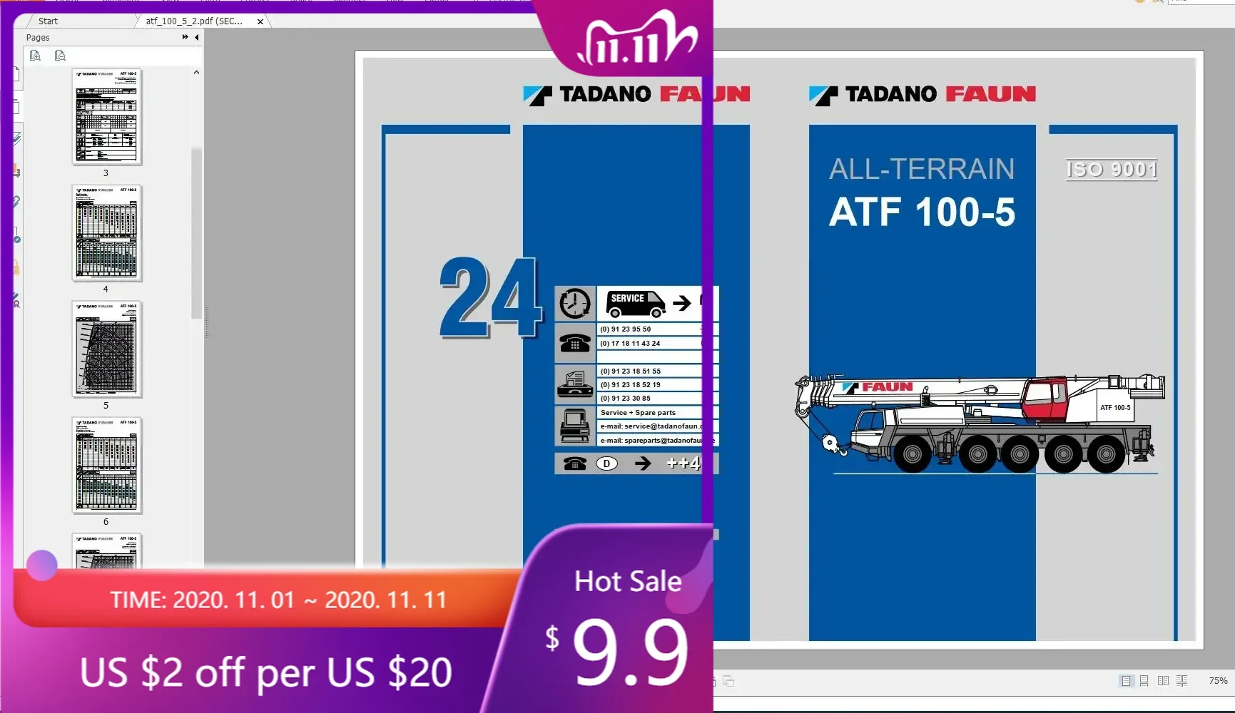 

Мобильный кран AutoCD Tadano Faun Руководство по каталогу деталей Полная модель DVD