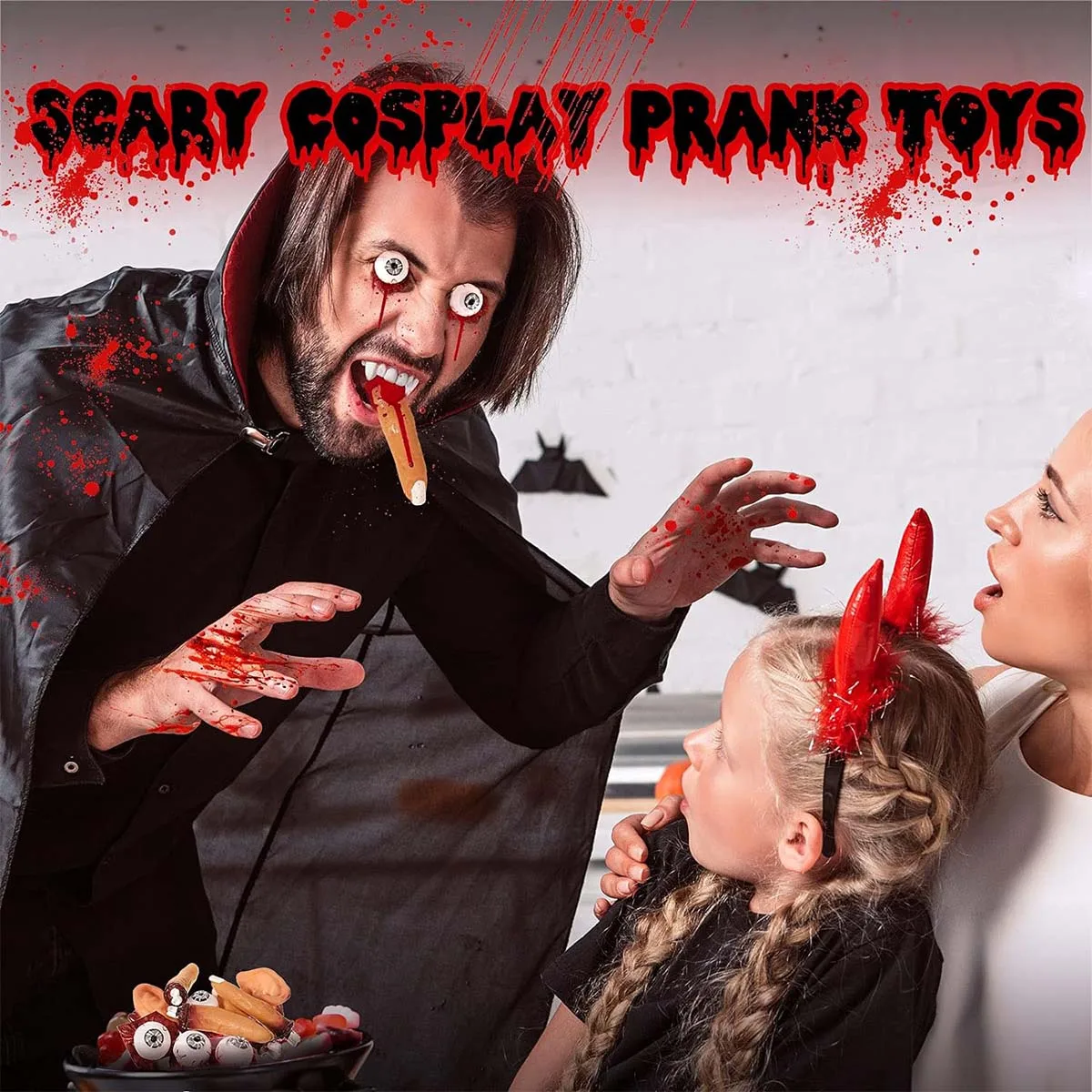 Кровавый страшный ужасный поддельный остаток человека сломанная рука пальцы