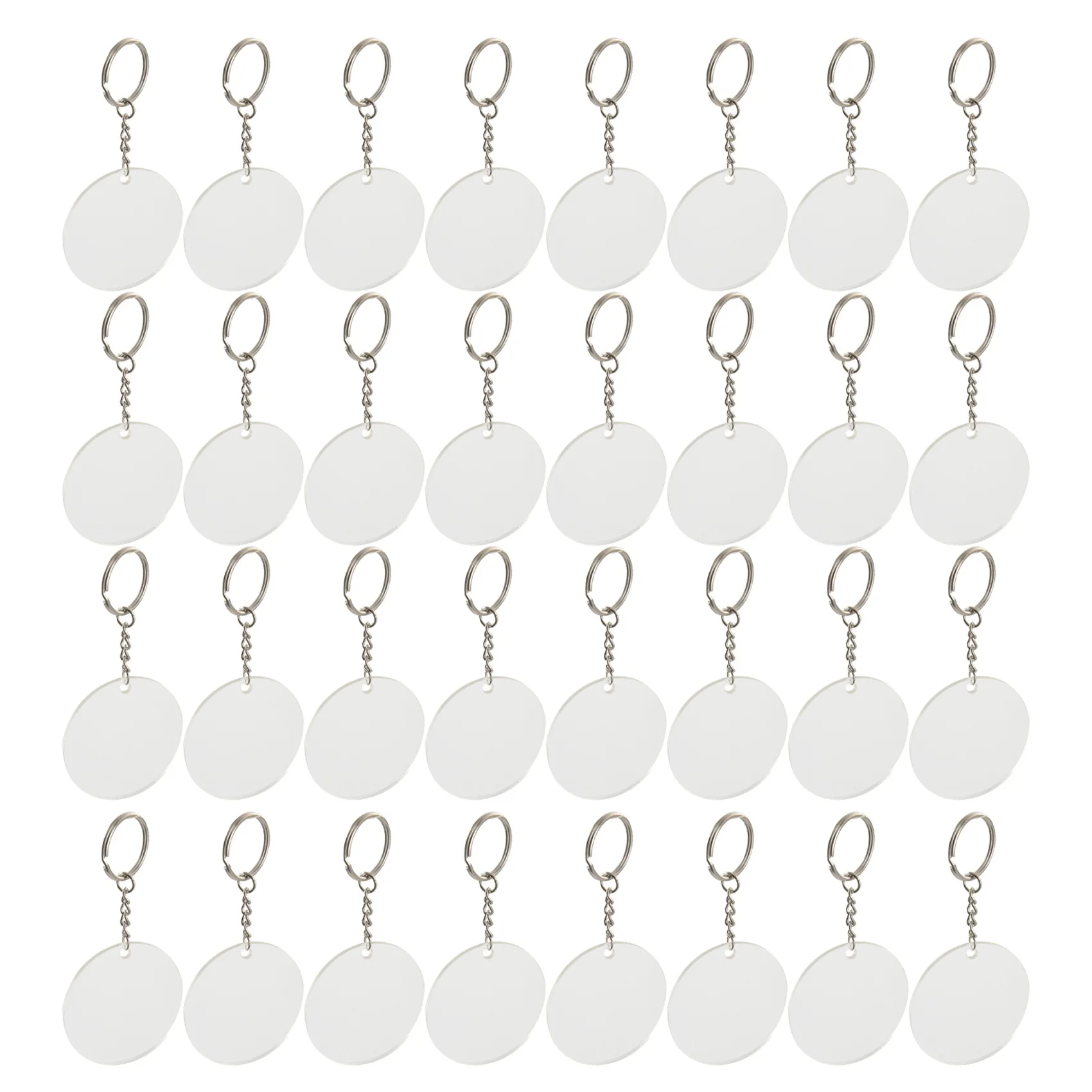 

150 Pcs 2 Inches Acrylic Transparent Discs and Key Chains Set, Clear Blank Acrylic Discs Round Keychain for DIY Projects