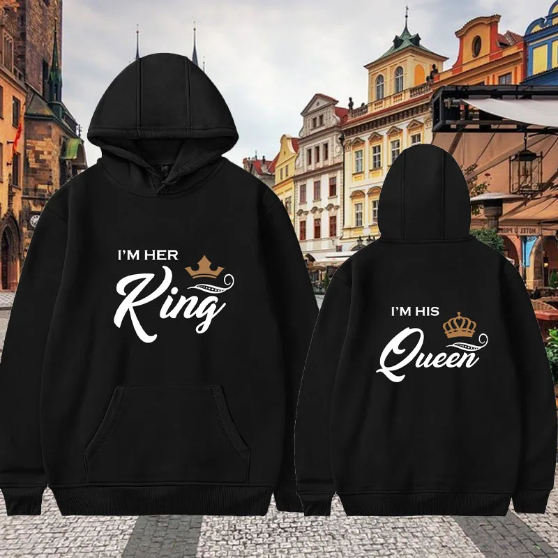 

2022 Mew King Queen Logo Design Woman Sweatshirt Lover Long Sleeve Hoodies Hooded Couple Hoody Fleece Men Hoodies S-4XL