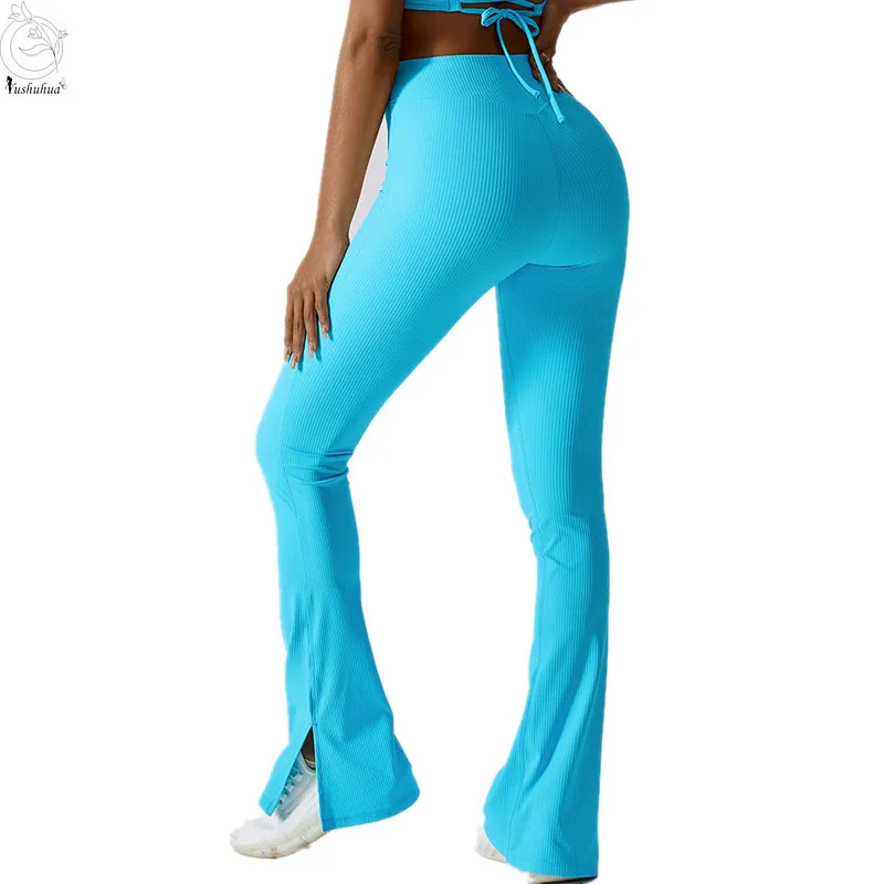 

Thread Wide leg pants Women Yoga Pants Gym Push High Sports High Waist Running Pants Breathable Hip Lifting Fitness Leggings