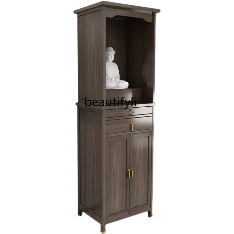 

zqModern Buddha Niche Altar Cabinet Altar Clothes Closet Household Minimalist Altar Incense Table Solid Wood