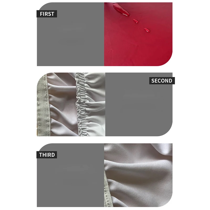 Однотонная Водонепроницаемая Натяжная скатерть для круглого стола 23-51 дюйма