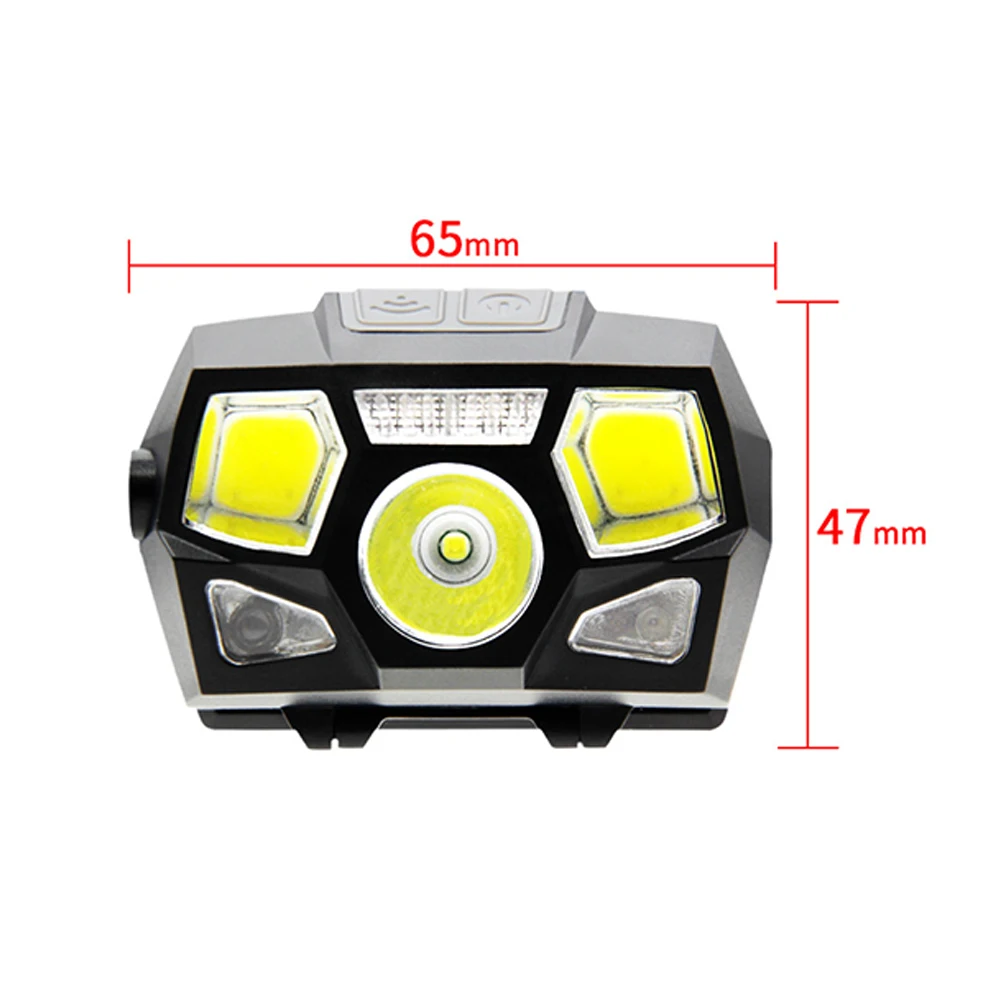 

Mountaineering Headlamp LED Head Torch Normal + Induction Running Headlight