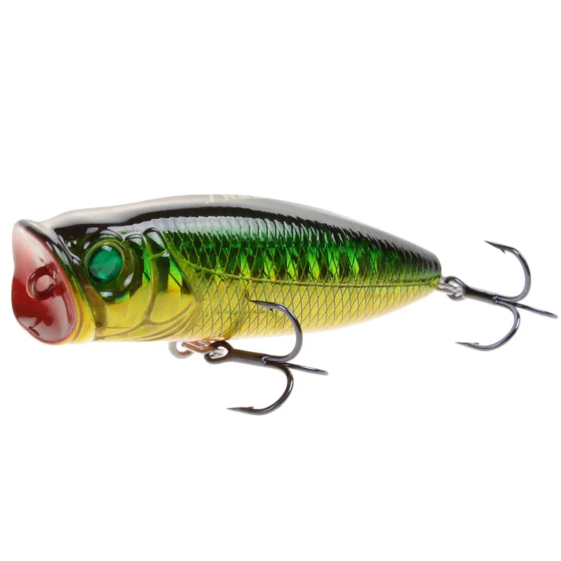 LUTAC Popper Высокое качество 55 мм 6 8 г цветов плавающая жесткая приманка 3D рыбий глаз