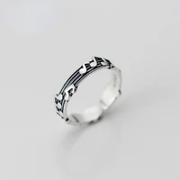 turavzcc handmade retro style note music ring beating retro music adjustable ring for women girl gift fashion jewelry
