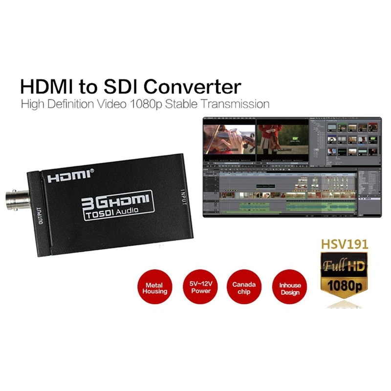 

Новый 2x1080P HDMI к SDI конвертер адаптер коаксиальный кабель Видео Аудио HDMI удлинитель HD к BNC SDI/HD-SDI/3G-SDI