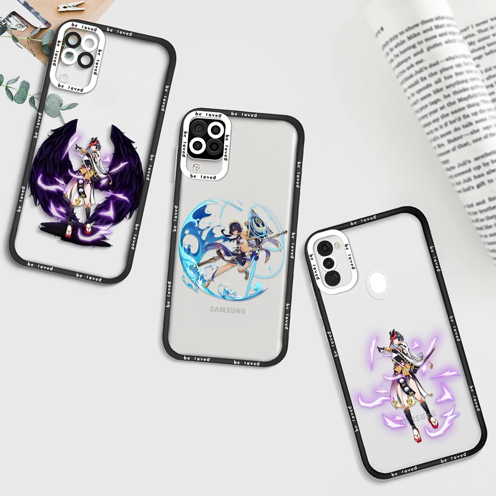 

Genshin Impact Candace Case for Samsung Galaxy S22 Plus Ultra A72 A52 A52S A53 5G A71 A11 A12 A21S A32 4G Transparent Carcasa