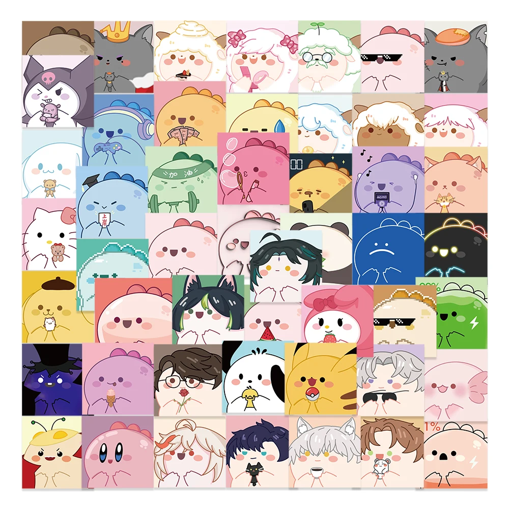 10/50Pcs Cartoon Cute Dinosaur Hello Kitty Kuromi Waterproof Sticker DIY Laptop Phone Bike Skateboard Helmet Notebook Kids Toys