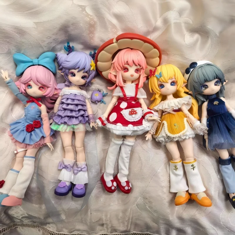 Фото Горячая новинка: Оригинальная коллекционная фигурка-сюрприз Mogo Bloom Mushroom Blind Box 1/12 BJD, шарнирная кукла-фигурка, украшение, подарок на день рождения №1