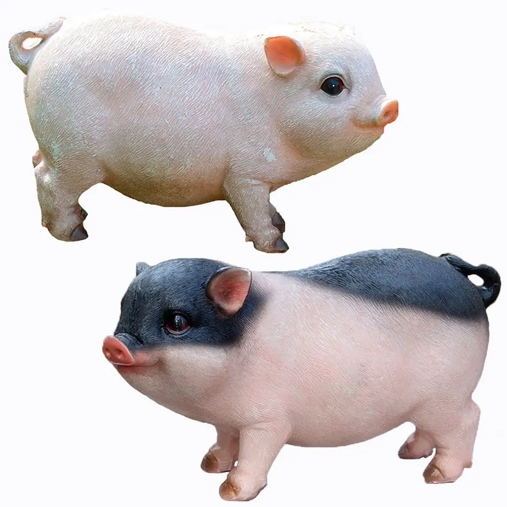 

Gift Home Decorations Farmyard Courtyard Lawn Piggy Figurine Animal Model Pink Piglet Sculpture Simulation Pig Statue