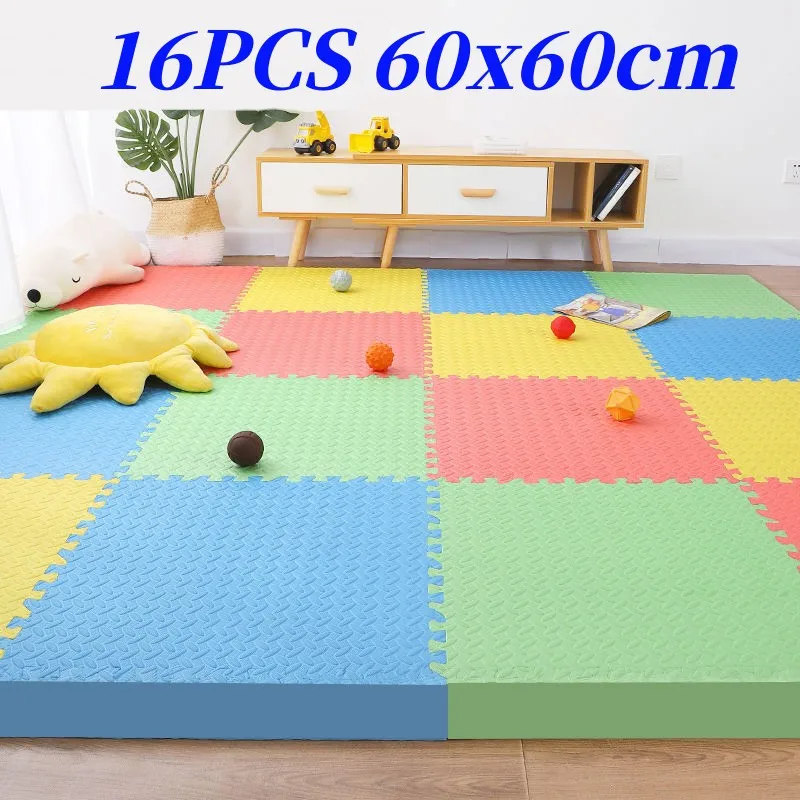 Tatame Puzzle Mat Baby Game Mat 60x60cm Play Mats 16PCS Baby Play Mat Baby Activity Gym Game Mats Baby Rug Floor Mats Foot Mat