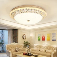 modern led crystal ceiling light circular golden ceiling lamp luminarias rotunda light for living room aisle corridor kitchen
