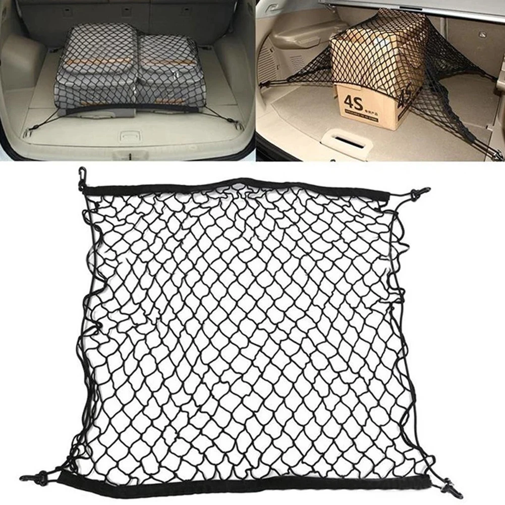 

70x70cm Elastic Floor Car Boot Net Cargo Storage Mesh SUV Truck Netting Luggage Interior Accessories Cargo Elastic Net