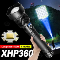 upgraded xhp360 led flashlight most power torch light powerful tactical flashlights rechargeable led lantern for camping hiking