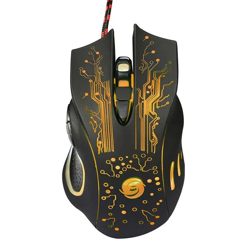 ergonomic wired gaming mouse 5500dpi adjustable 7 buttons led backlit professional gamer mice computer mouse for pc laptop free global shipping