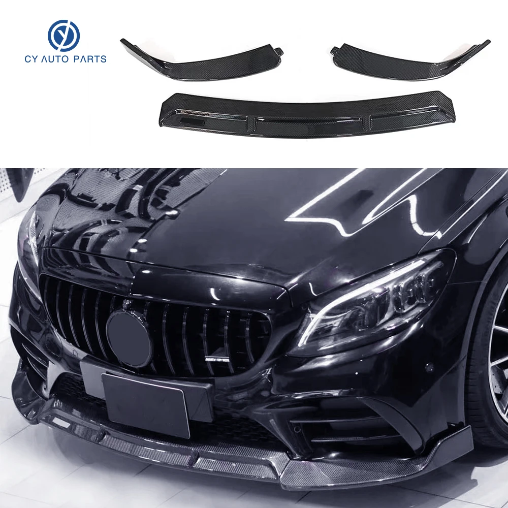 Настоящее углеродное волокно автомобильный передний бампер спойлер губа