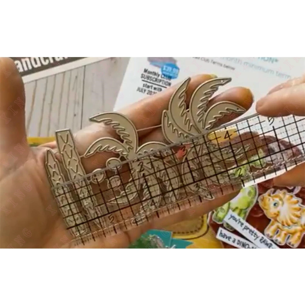 

New Metal Cutting Dies Palm Trees Die Scrapbook Paper Decoration Embossing Template Diy Gift Card Handmade Craft Reusable Molds