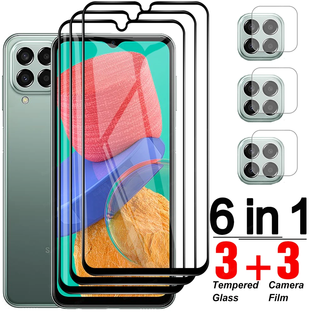 

6in1 Tempered Glass For Samsung Galaxy M33 Cover Screen Protector Film Samsang M13 M14 M23 M62 M52 M32 M12 M53 Protective Glass