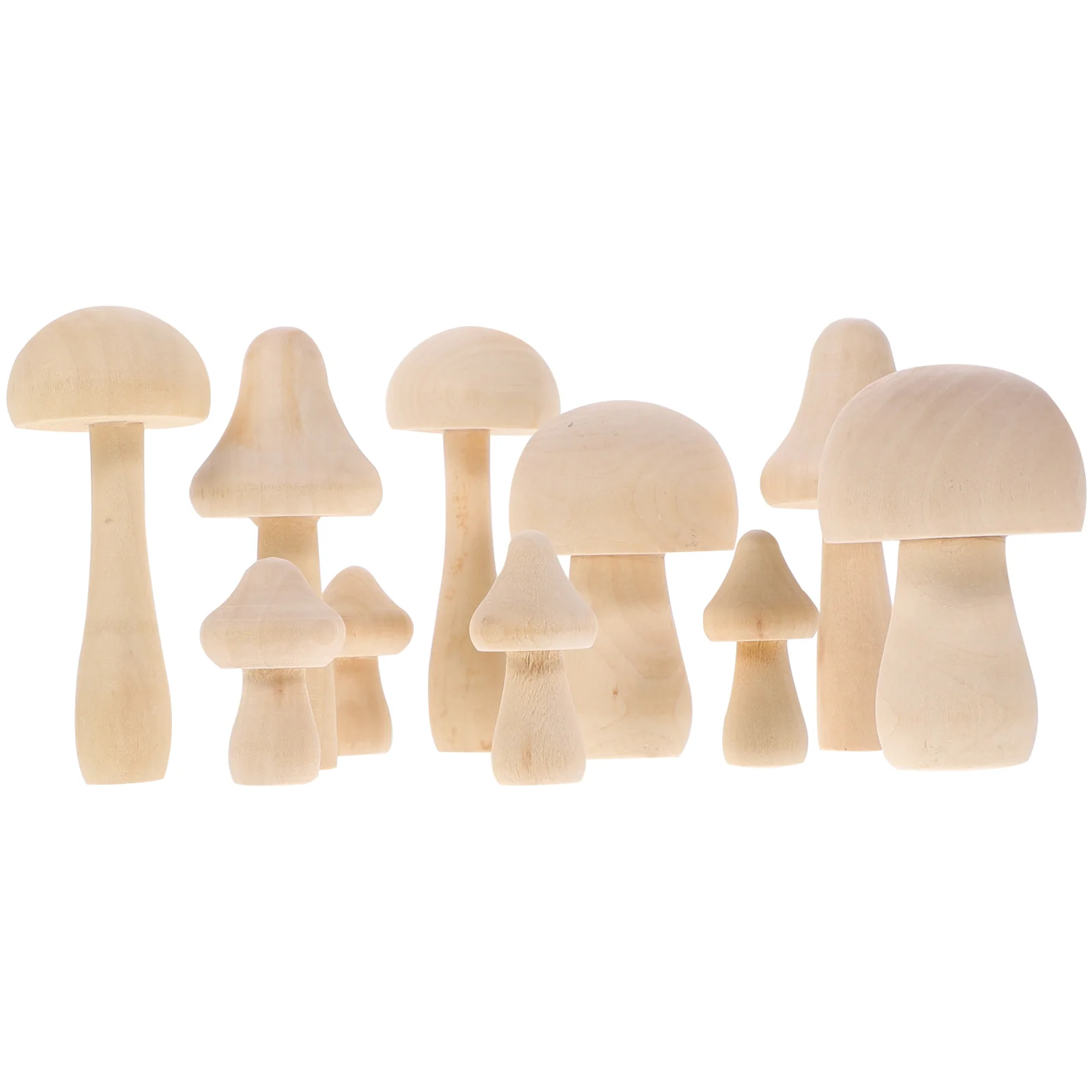 

Mushroom Wood Toyunfinished Children Projects Crafts Kids Drawing Figures Painting Wooden Unpainted Head Graffiti Natural Craft