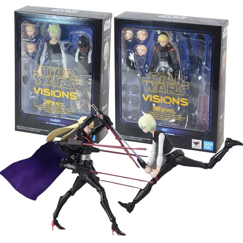 

Bandai Genuine Star Wars Visions Anime Figure S.h.figuarts Karre Am Collection Model Anime Action Figure Toys for Children