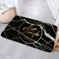 black and gold letter pattern fashion print carpet for kitchen and home rugs for bedroom aesthetic furniture accessories mats